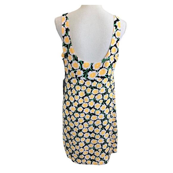 New Diane Von Furstenberg Yellow Black Poppy Shift Mini Dress Size 10 - Picture 2 of 4